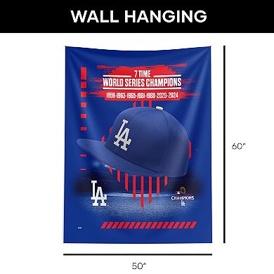 Los Angeles Dodgers MLB 2024 World Series Multi Champions 50" x 60" Keepsake Hanging Wall Decor