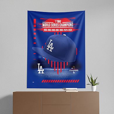 Los Angeles Dodgers MLB 2024 World Series Multi Champions 50" x 60" Keepsake Hanging Wall Decor