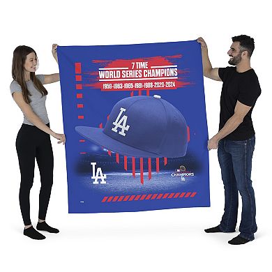 Los Angeles Dodgers MLB 2024 World Series Multi Champions 50" x 60" Keepsake Hanging Wall Decor