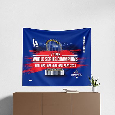Los Angeles Dodgers MLB 2024 World Series Multi Champions 34" x 40" Keepsake Hanging Wall Decor