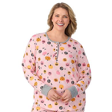 Plus Size Cuddl Duds® Cozy Long Sleeve Henley Pajama Top & Pajama Joggers Set