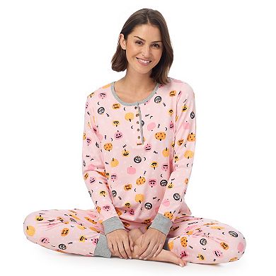 Cuddl Duds® Cozy Long Sleeve Henley Pajama Top & Jogger Pajama Bottoms Set
