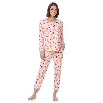 Petite Cuddl Duds® Halloween Cozy Long Sleeve Henley Pajama Top & Pajama Joggers Set