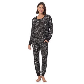 Women's Cuddl Duds® Cozy Long Sleeve Henley Pajama Top & Jogger Pajama Pants Set