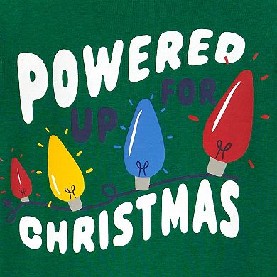 Boys 4-14 Carter's 2-Piece Christmas Lights Pajama Top & Pajama Pants Set