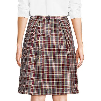 Women's Lands' End School Uniform Plaid Top-Of-Knee Skort