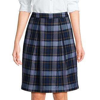Women's Lands' End School Uniform Plaid Top-Of-Knee Skort