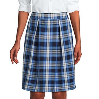Women's Lands' End School Uniform Plaid Top-Of-Knee Skort