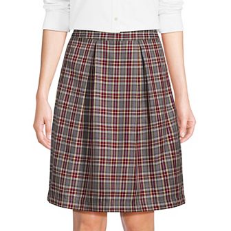 Women's Lands' End School Uniform Plaid Top-Of-Knee Skort