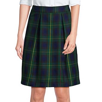Women's Lands' End School Uniform Plaid Top-Of-Knee Skort