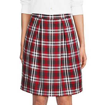 Women's Lands' End School Uniform Plaid Top-Of-Knee Skort