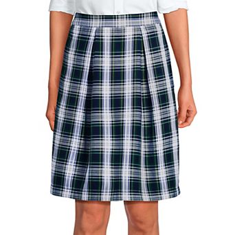 Women's Lands' End School Uniform Plaid Top-Of-Knee Skort