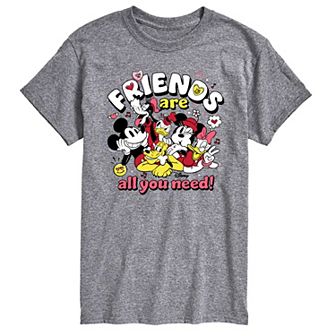 Disney's Mickey Mouse & Friends Big & Tall Friends Are All You Need Graphic Tee