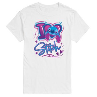 Disney's Lilo & Stitch Big & Tall I Love Stitch Airbrush Graphic Tee