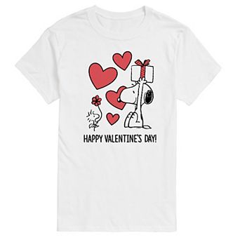 Big & Tall Peanuts Snoopy Happy Valentines Day Graphic Tee