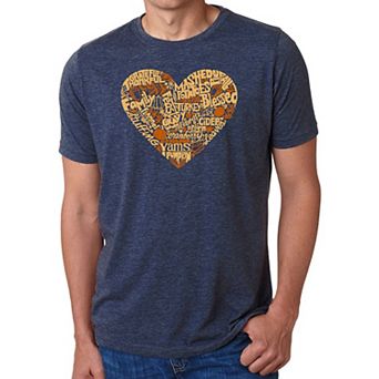 Thanksgiving Heart - Men's Premium Blend Word Art T-shirt