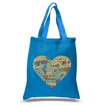 Thanksgiving Heart - Small Word Art Tote Bag