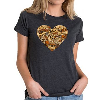 Thanksgiving Heart - Women's Premium Blend Word Art T-shirt