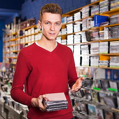 CD Case Holders, Portable Grid Tote Disk Storage Dividers Wallet Organizer for Discs Collection