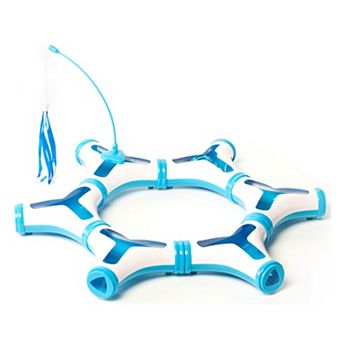 Configurable Interactive Cat Toy with Spring Feather Teaser