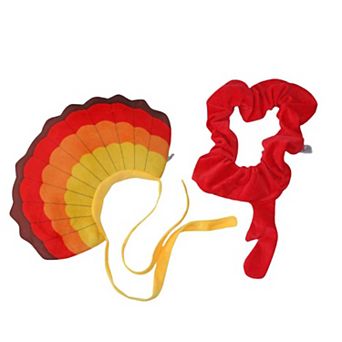 Midlee Turkey Beard & Tail Thanksgiving Dog Costume