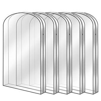 5-Pack 40" Garment Bags Dustproof, Waterproof, Clear Clothes Storage Covers