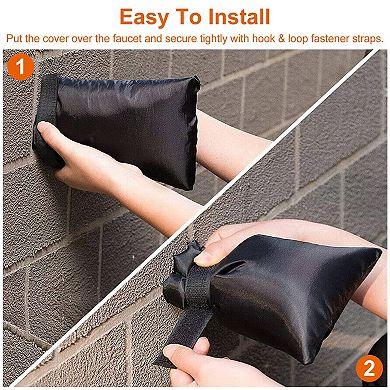 4Pcs Outdoor Faucet Covers, Winter Freeze Protection Hose Bib Socks for Garden & Outside Spouts