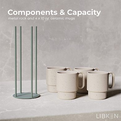 Stackable Coffee Mug Set With Stand