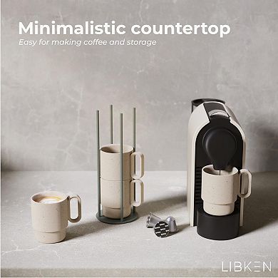 Stackable Coffee Mug Set With Stand