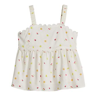 Girls 7-16 Self Esteem Back Cut Out Sleeveless Babydoll Top