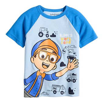 Baby & Toddler Boys Jumping Beans® Blippi's Work Zone Short Sleeve Raglan Tee