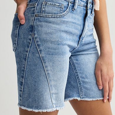 Girls 7-16 Vanilla Star Inset Denim Shorts
