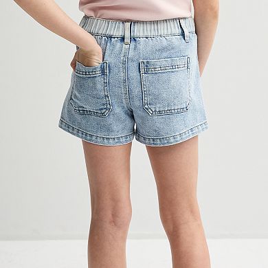 Girls 7-16 Vanilla Star Two Tone Soft Denim Shorts