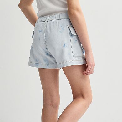 Girls 7-14 Vanilla Star Bow Cargo Shorts
