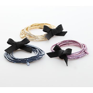 Simply Vera Vera Wang Gold Tone Crystal 7-piece Stretch Bracelet Set