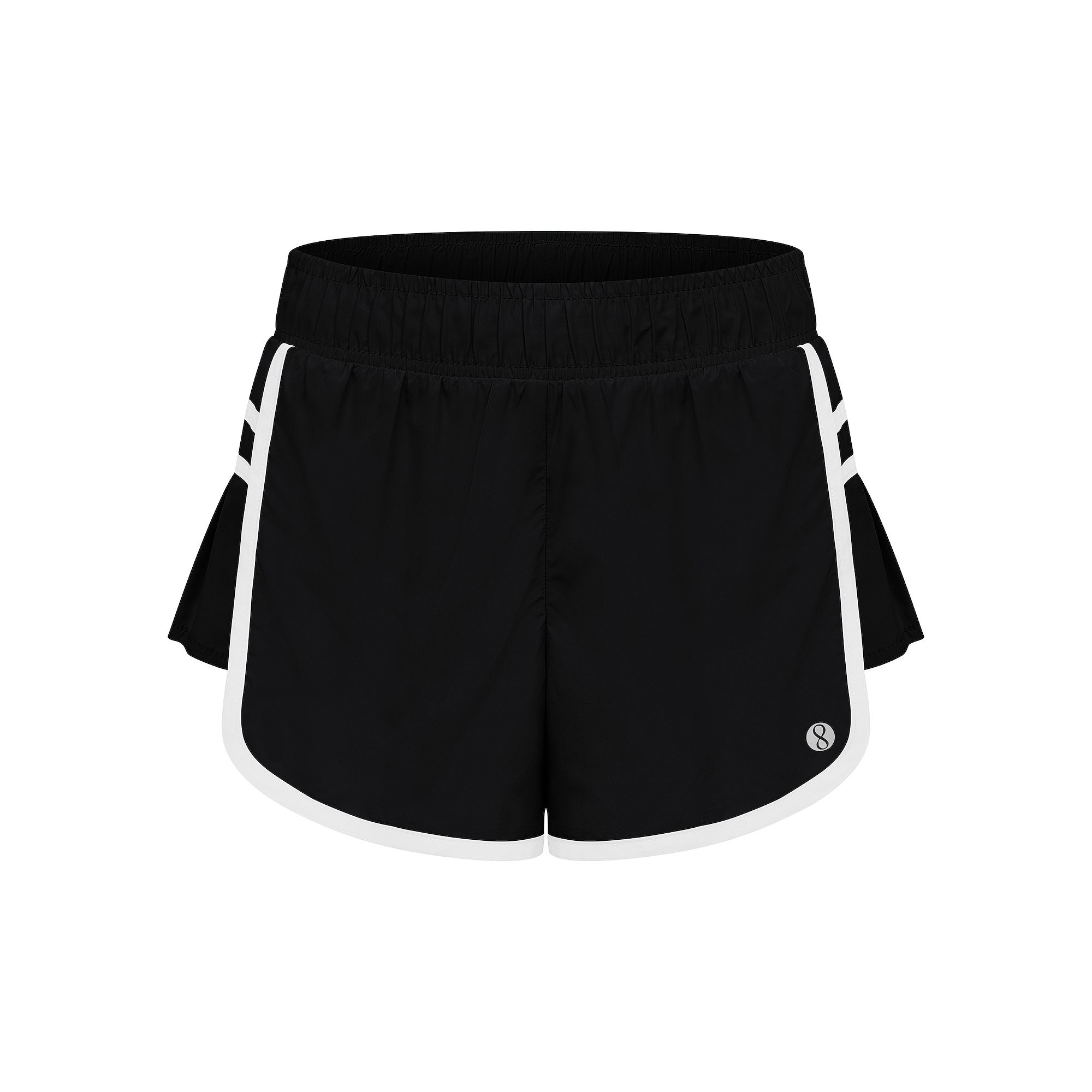 Girls 7-20 Layer 8 Side-Pleated Woven Shorts, Girls, Size: Small, Black