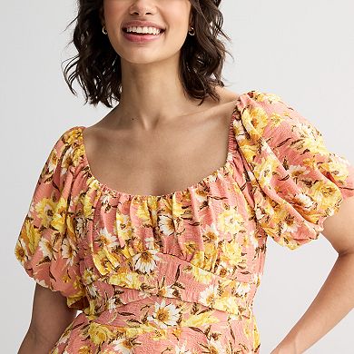 Juniors' Liberty Love Tiered Romper