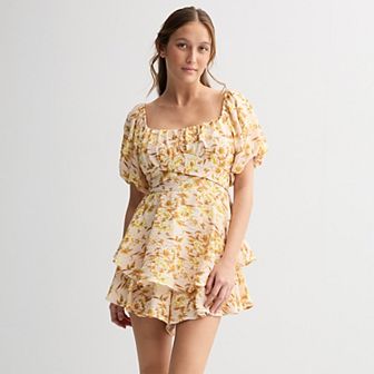 Juniors' Liberty Love Tiered Romper