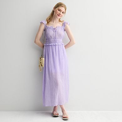 Juniors' Liberty Love Tie-Front Maxi Dress