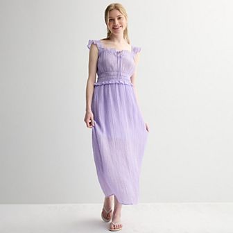 Juniors' Liberty Love Tie-Front Maxi Dress