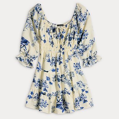 Juniors' Liberty Love Tiered Skater Dress