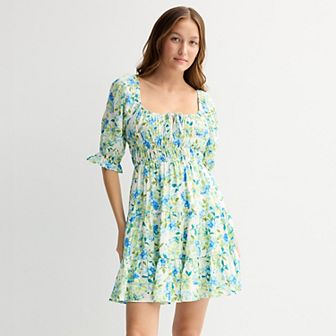 Juniors' Liberty Love Tiered Skater Dress
