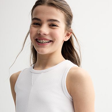 Girls 7-20 Layer 8 Ribbed Tank Top