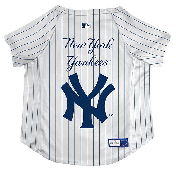 MLB New York Yankees Pet Stretch Jersey - White (SMALL)