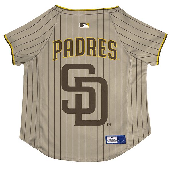 MLB Sand Diego Padres Stretch Jersey Dog Shirt - Brown (SMALL)