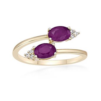 Gemminded 10k Gold Ruby & Diamond Accent Ring