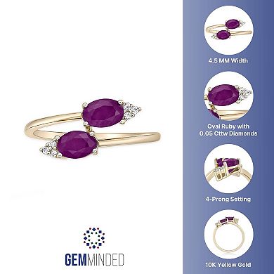 Gemminded 10k Gold Ruby & Diamond Accent Ring