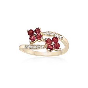 Gemminded 10k Gold Ruby & Diamond Accent Ring
