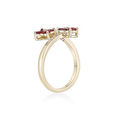 Gemminded 10k Gold Ruby & Diamond Accent Ring