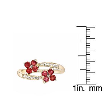 Gemminded 10k Gold Ruby & Diamond Accent Ring